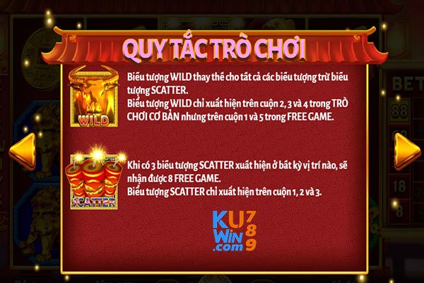 Các biểu tượng và tỷ lệ trả thưởng tại game nổ hũ trâu vàng KA kuwin hiện nay