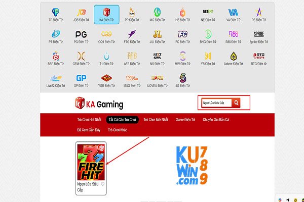 Hướng dẫn các bước truy cập slot game ngọn lửa siêu cấp KA độc lạ mới nhất hiện nay tại Kuwin